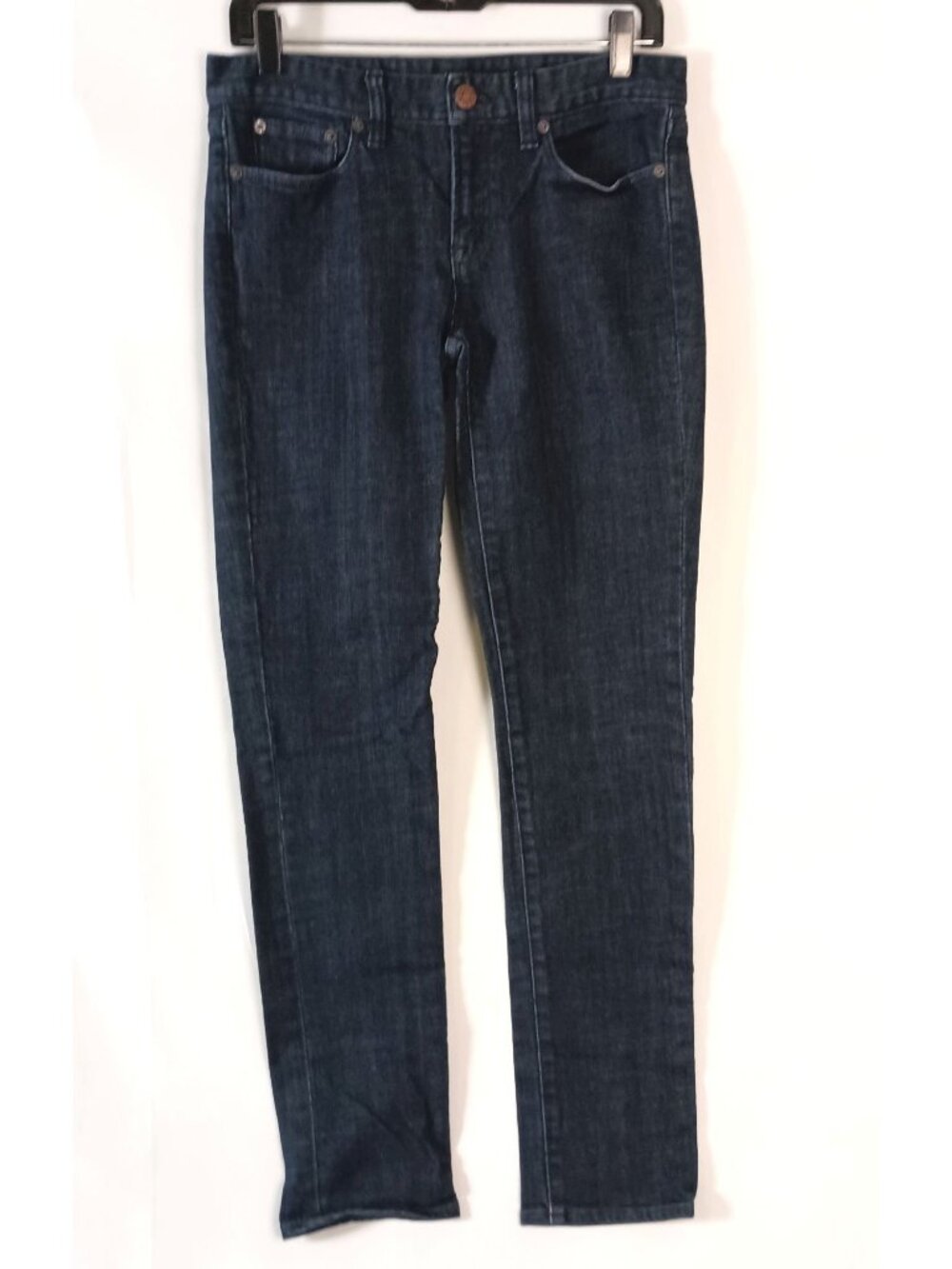J Crew Toothpick Jeans 28 Slim Mid Rise Stretch Denim 31 Inseam Womens
